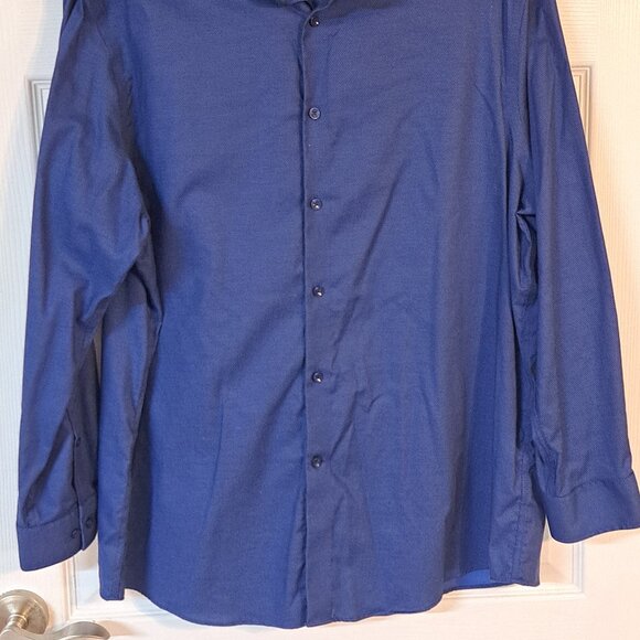 Michael Kors Men's Dark Blue Button Down Shirt - Picture 2 of 6